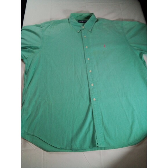 Men's Ralph Lauren Pastel Green Button-up Shirt Size XXL‎ Small Spots - Picture 10 of 12